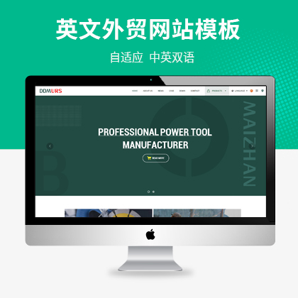 中英双语英文企业站自适应网站模板