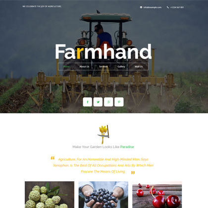 农业科技种植技术企业网站模板