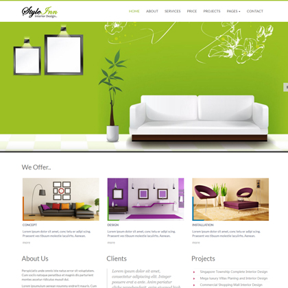 绿色家居沙发卖场企业网站模板